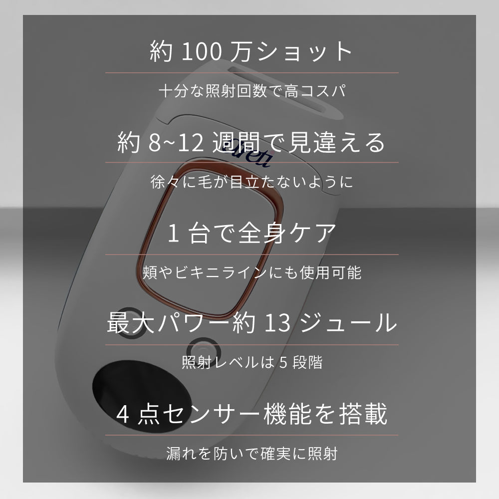 Epipure エピピュアー 光美容器 家庭用 レディース メンズ 髭 e2108WH