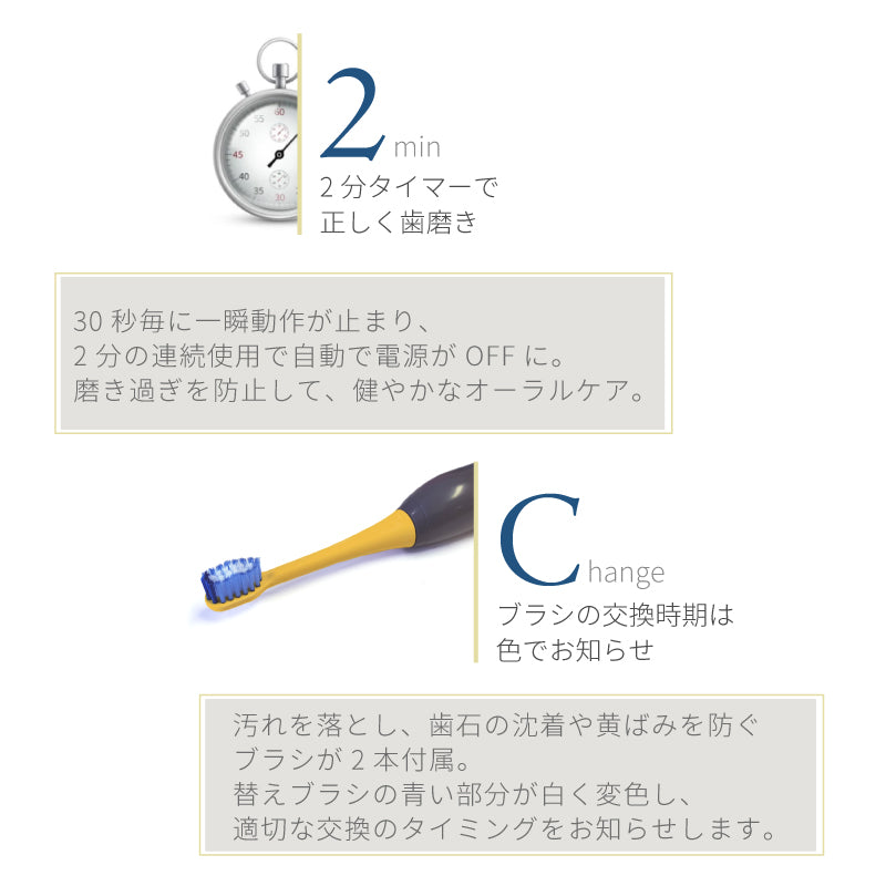 ホワイトニング 歯周病予防 着色汚れ 電動歯ブラシ t2036YL