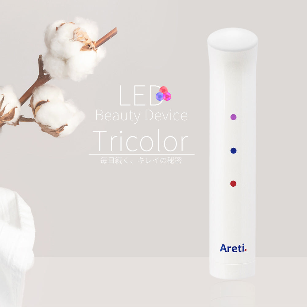 Tricolor トライカラー 電池式 光美顔器 b1708WH/GD/IDG