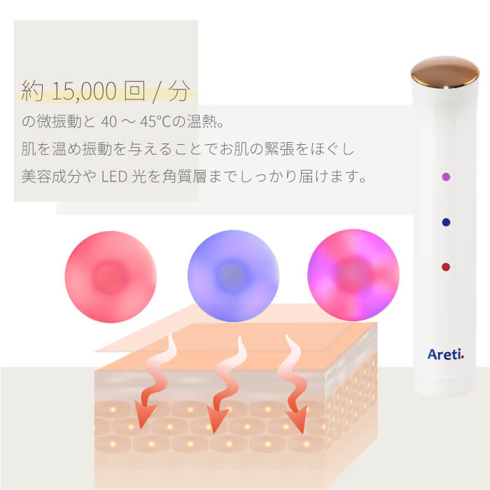 Tricolor トライカラー 電池式 光美顔器 b1708WH/GD/IDG