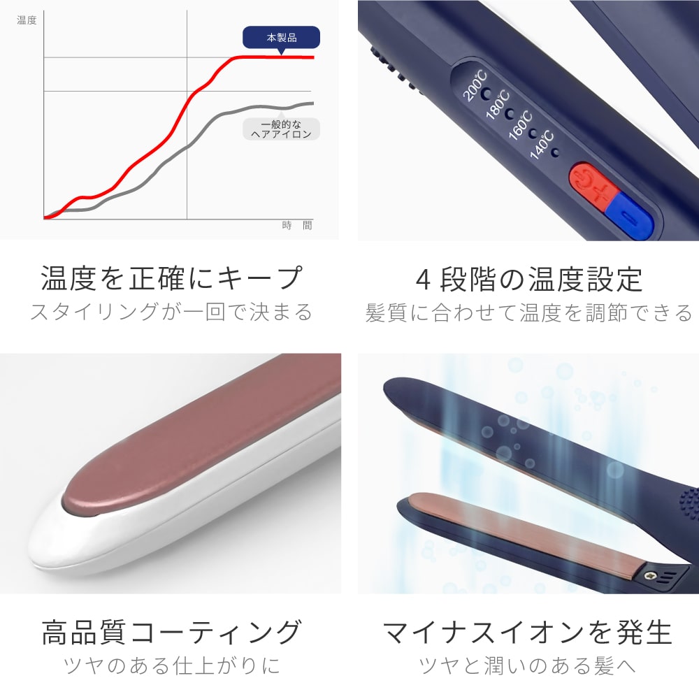 前髪用 ヘアアイロン ストレート & カール Precision(nano) i1908