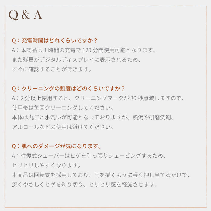 【クリアランスセール】ポータブル 電気シェーバー fc5203-1A