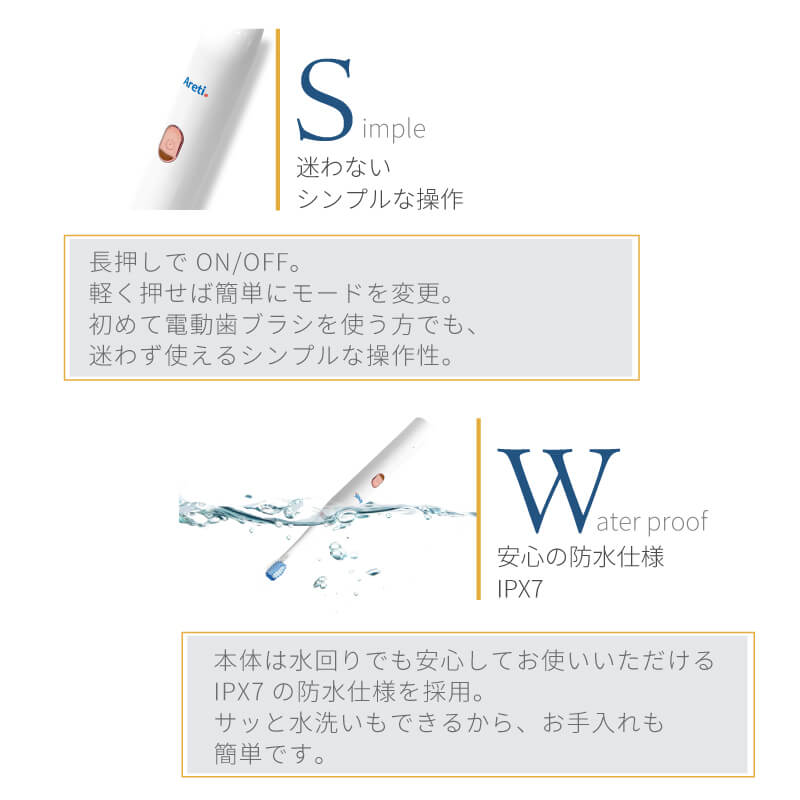 ホワイトニング 歯周病予防 着色汚れ 電動歯ブラシ t2036WH