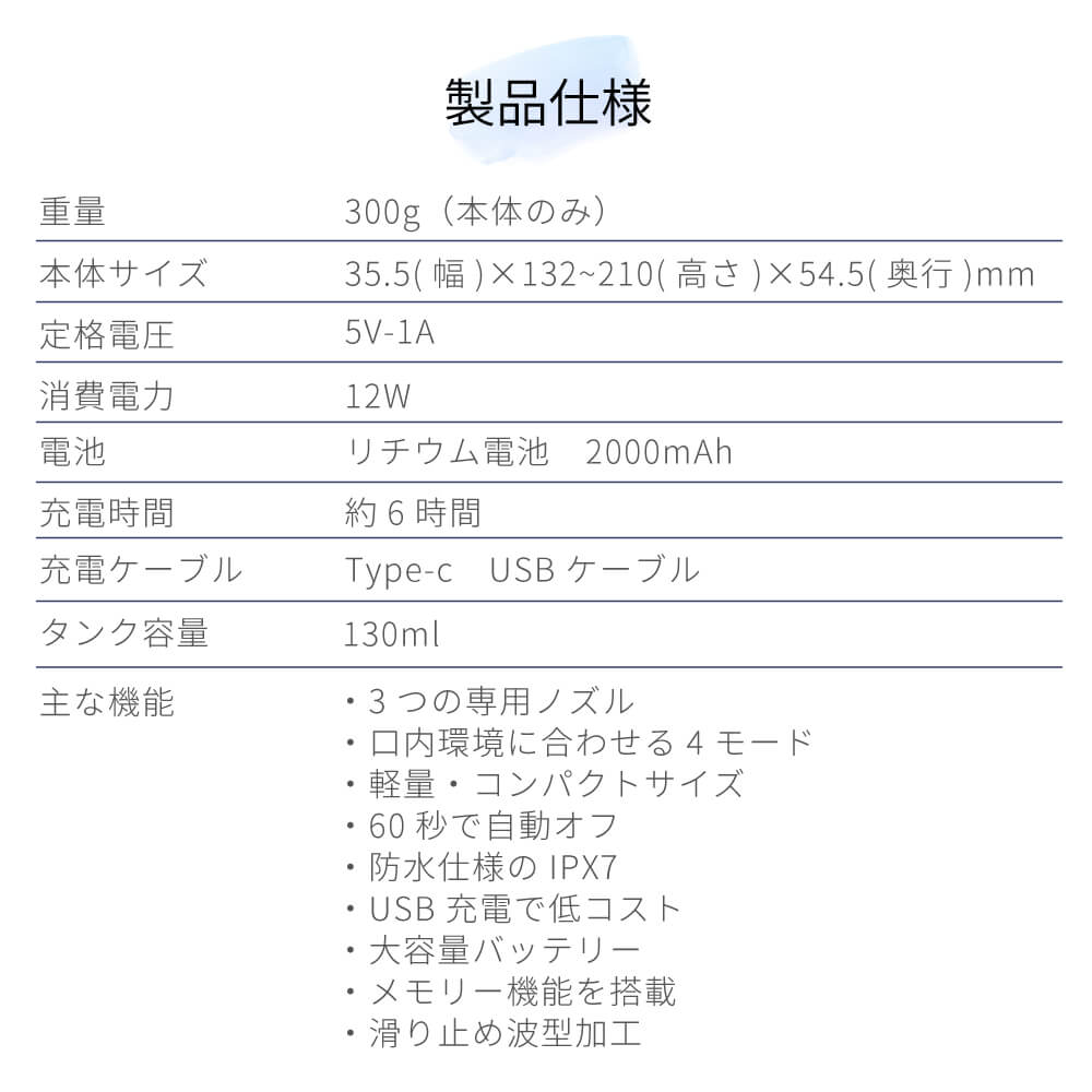 JetⅡ 口臭 ケア 口腔洗浄機 t2112IDG ポータブル