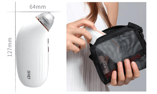 コンパクトで小回りがきくから、顔の凹凸にもしっかりフィットするアレティの毛穴吸引器「ポアスコープ」
