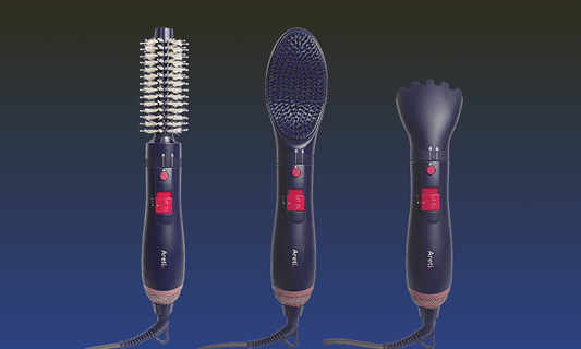 アタッチメントを付け替えると3通りの使い方ができるスリムな「ボリュームスタイラー」。ロングヘアだけではなく、ボブやショートヘアにも最適。