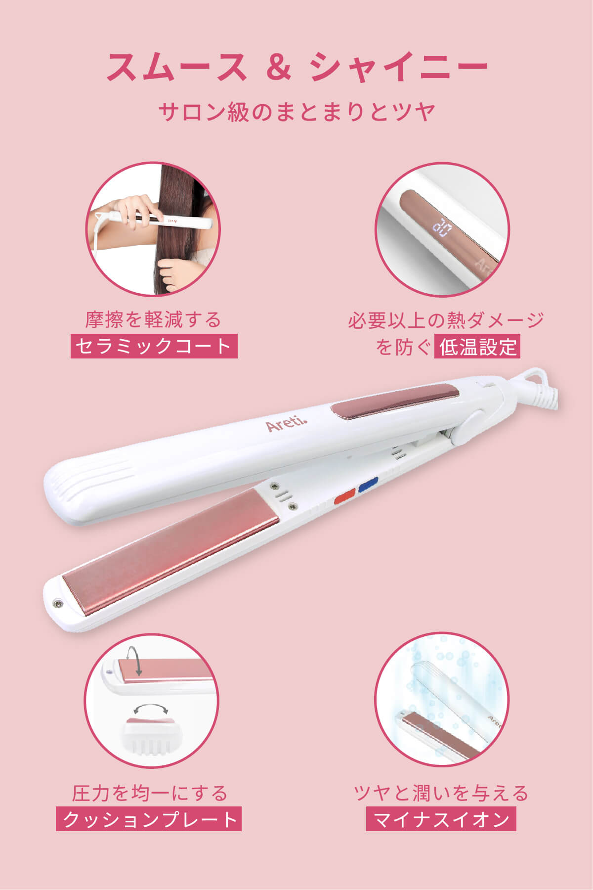 ヘアアイロン 15mm 20mm 31mm ハイクオリティモデル｜アレティ公式