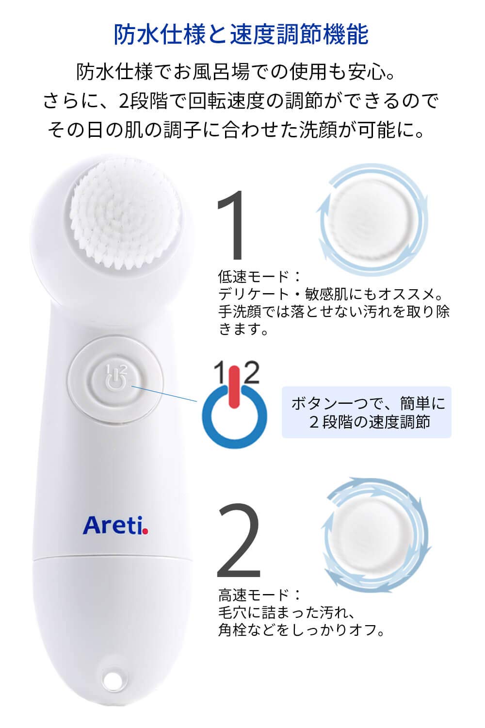 洗顔ブラシ Wash インディゴ｜アレティ公式ストア – Areti Japan
