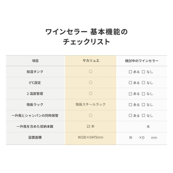 【予約割引セール】サカリュエ 潤金 ワインセラー 72L 上下2温度管理 s2466