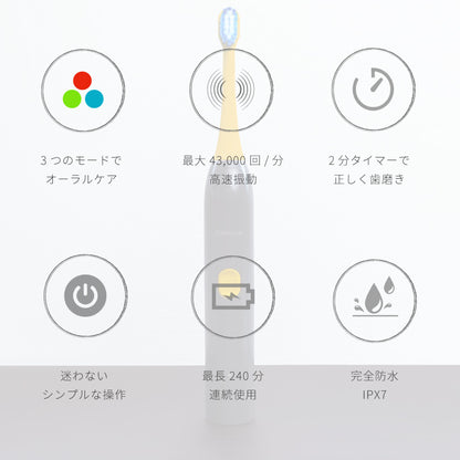 ホワイトニング 歯周病予防 着色汚れ 電動歯ブラシ t2036YL