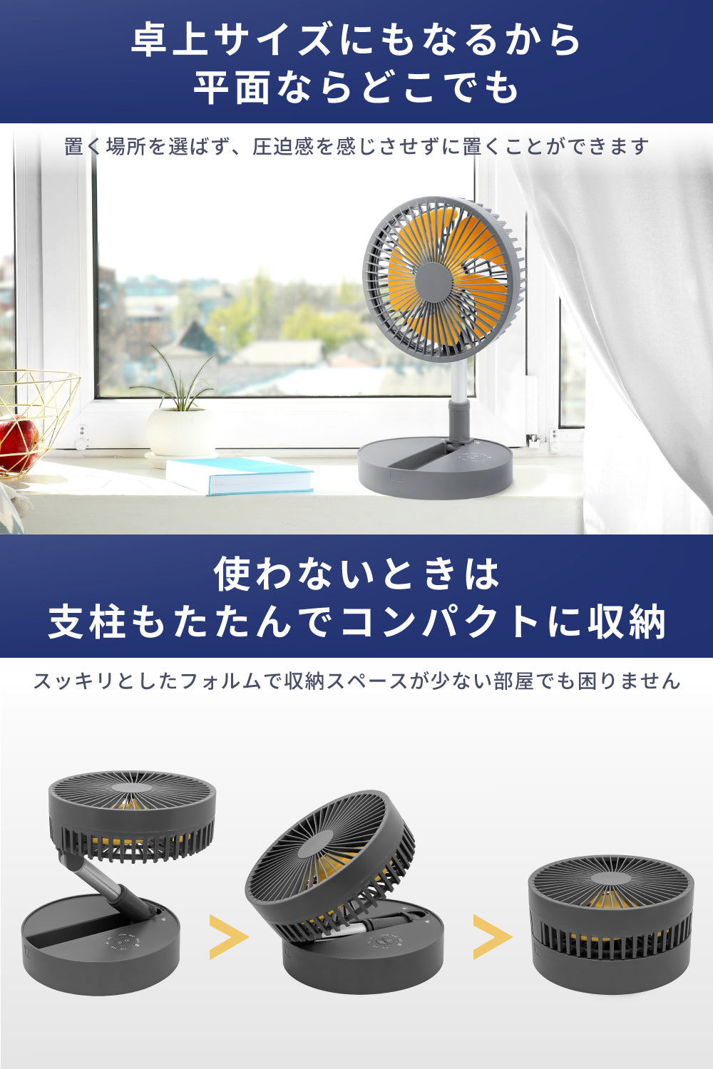 どこでもファン 持ち運び 旅行用 旅行 屋外 扇風機 f1620YL ポータブル Exelential