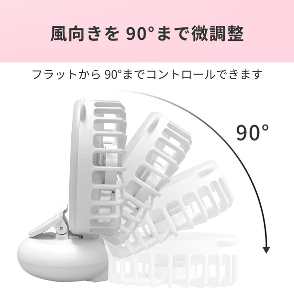 ジョユウファン LEDリングライト 照明 メイク 持ち運び 扇風機 f2106WH 小型