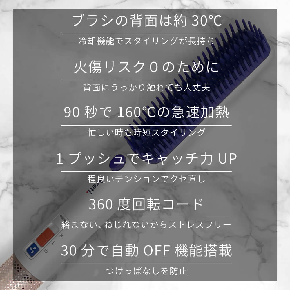 【アウトレット】【30%OFF】冷マジック ReiMagic ストレート ヒートブラシ アイロン i2119IDG